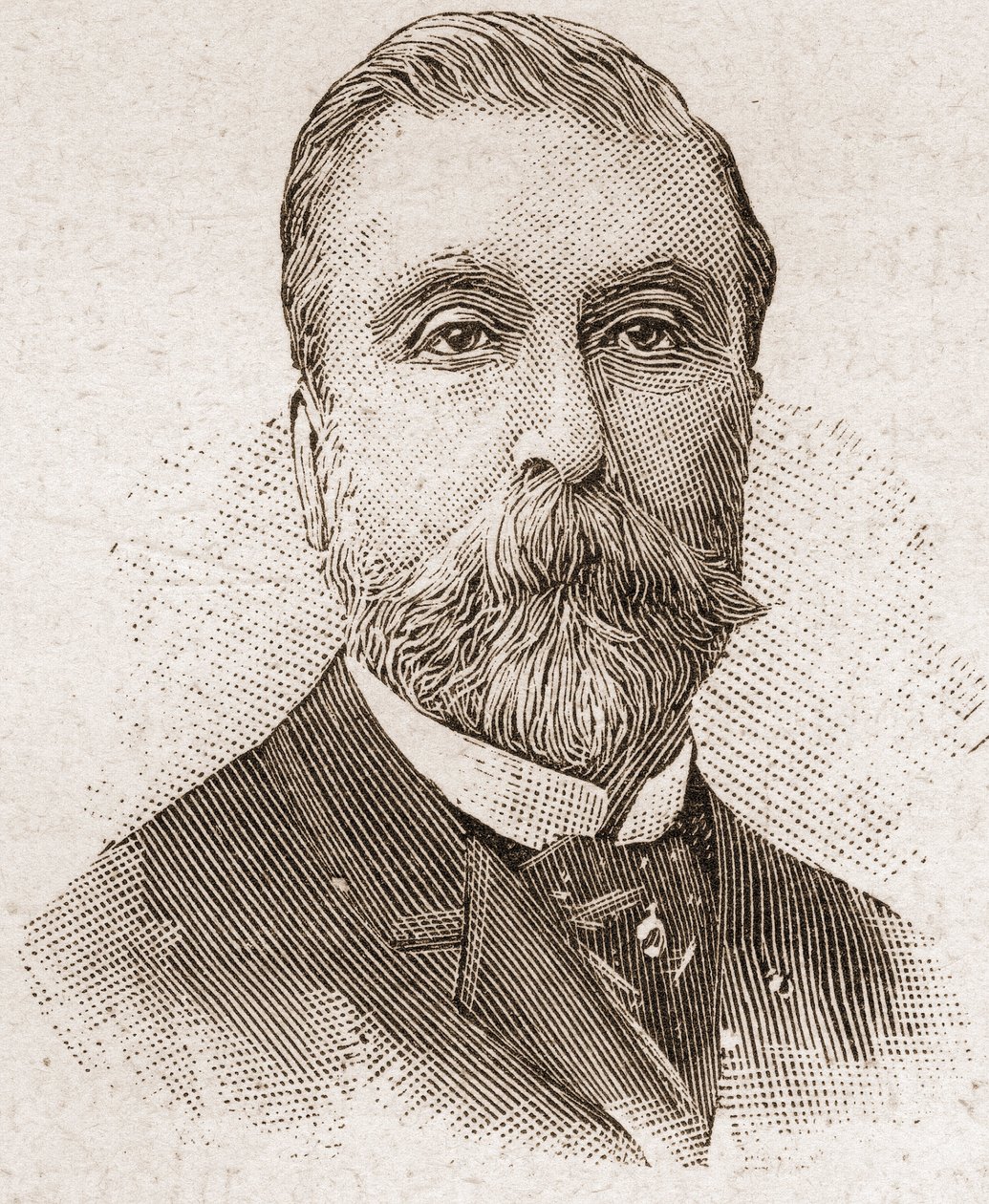 Academy Francaisen jäseniä vuonna 1895: muotokuva Ludovic Halevystä (1834-1908), ranskalainen näytelmäkirjailija, libretisti ja kirjailija. tekijältä Unknown artist