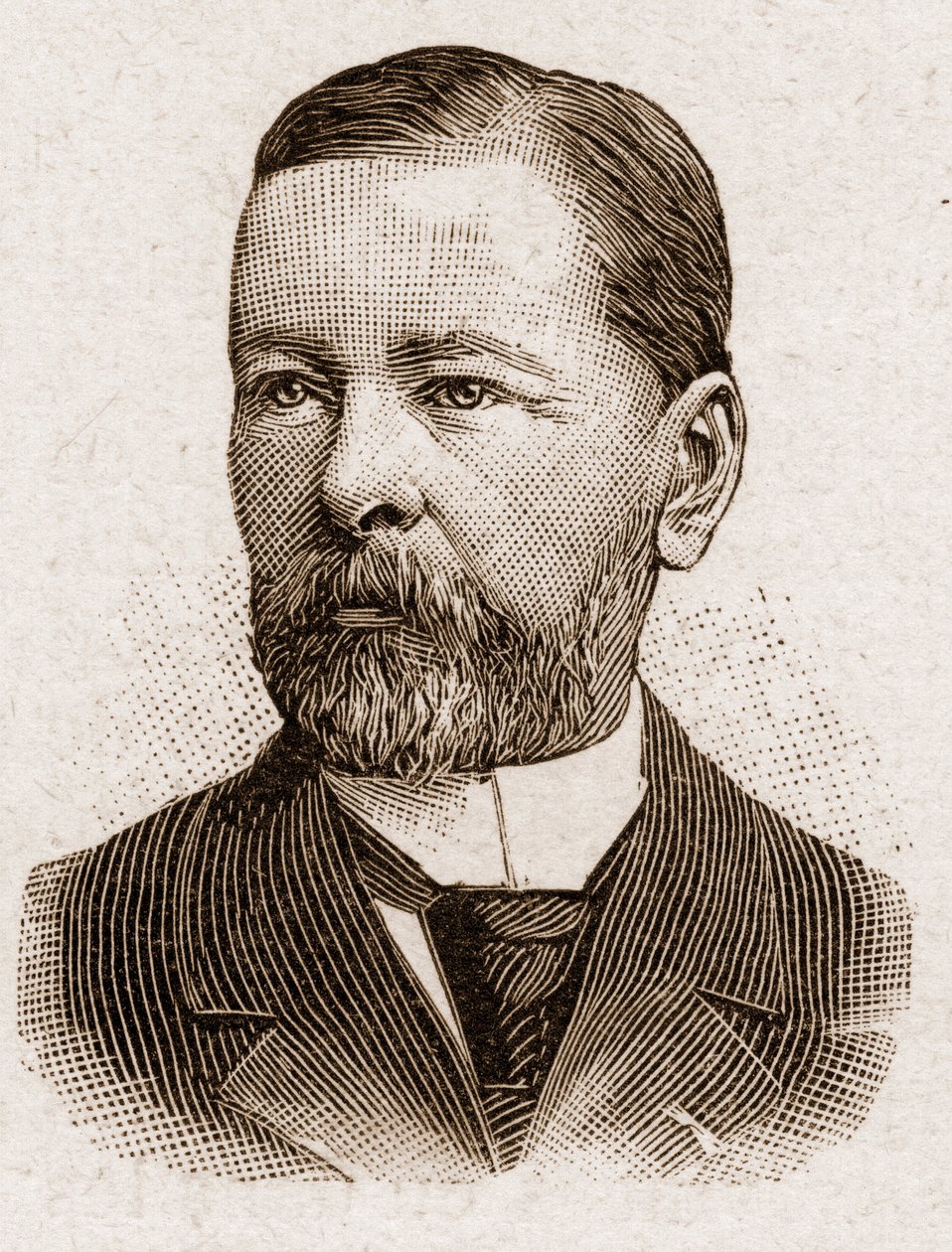 Academy Francaisen jäsenet vuonna 1895: muotokuva Paul Thureau Danginista (Thureau-Dangin), ranskalaisesta historioitsijasta. tekijältä Unknown artist