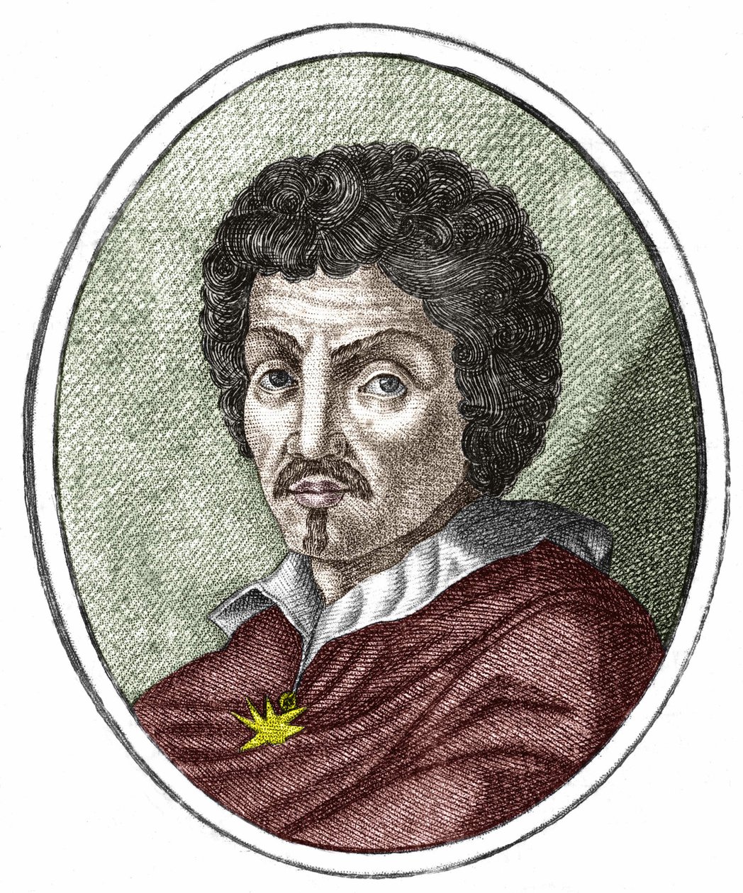 Michelangelo Merisi dit il Caravaggio tai Caravaggio (1569 - 1609), kaiverrus 1600-luvulta. tekijältä Unknown artist