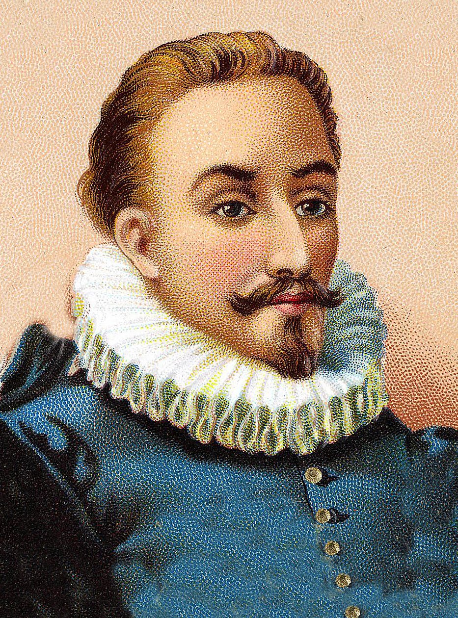 Miguel de Cervantes Saavedra 1547-1616 - Muotokuva Miguel de Cervantesista (1547-1616), espanjalainen runoilija ja näytelmäkirjailija tekijältä Unknown artist