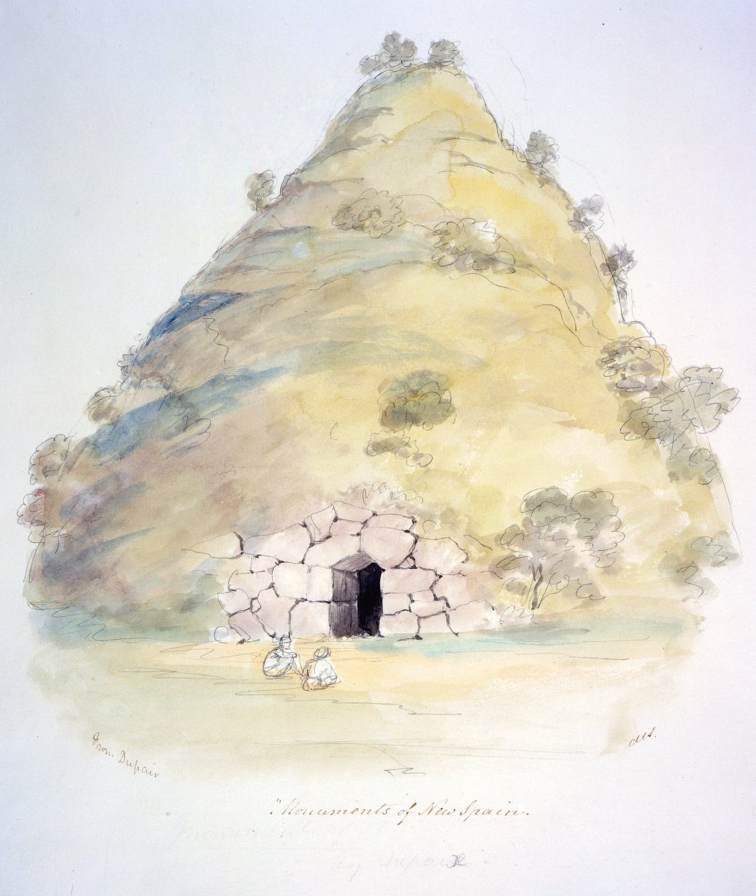 Uuden Espanjan muistomerkit, n. 1843-50 (akvarelli) tekijältä Unknown artist