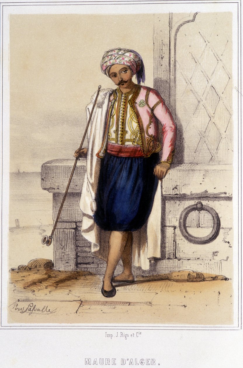 Algerin mauri 1800-luvun jälkipuoliskolla. tekijältä Unknown artist