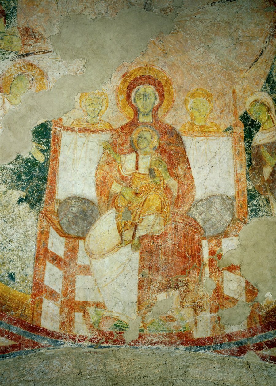 Lambachin benediktiiniluostarin kirkon seinämaalaukset, Ylä-Itävallassa (fresko). tekijältä Unknown artist