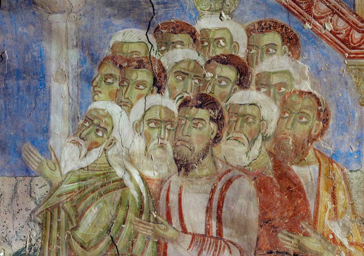 Lambachin benediktiiniluostarin kirkon seinämaalaukset, Ylä-Itävallassa (fresko). tekijältä Unknown artist
