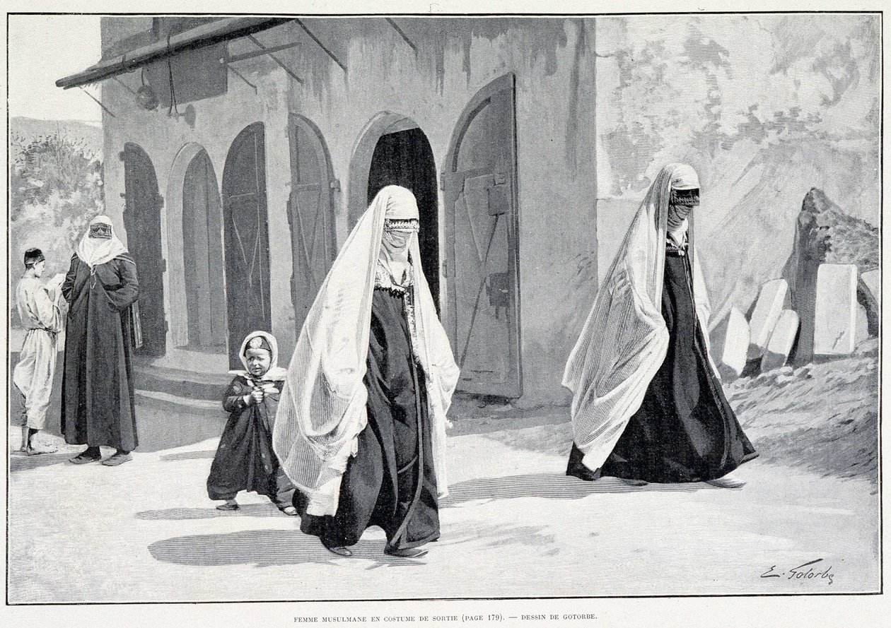 Musliminaiset Bosniassa. Tour du mondessa 1/1896. tekijältä Unknown artist