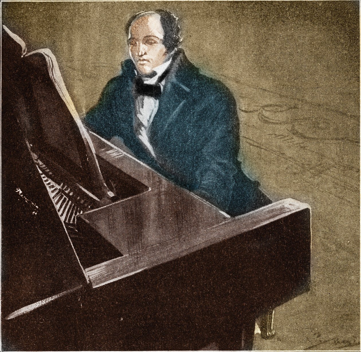 Muzio Clementi (1752-1832). Italialainen pianisti ja säveltäjä. Kuvitus vuodelta 1932. tekijältä Unknown Artist