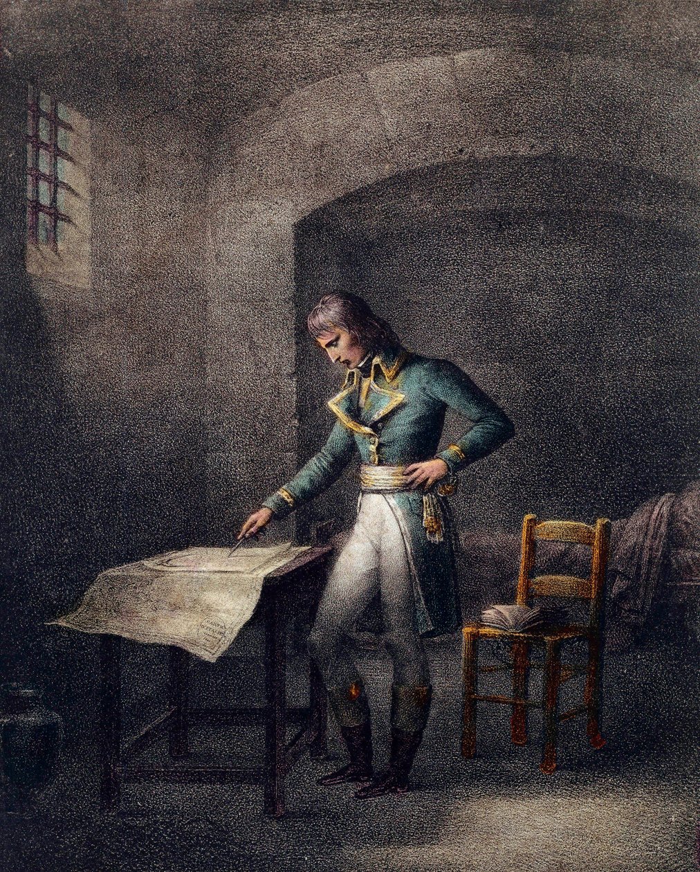Napoleon I Bonaparte (1769-1821) Antibesin linnoitusaukiolla 10. elokuuta tekijältä Unknown artist