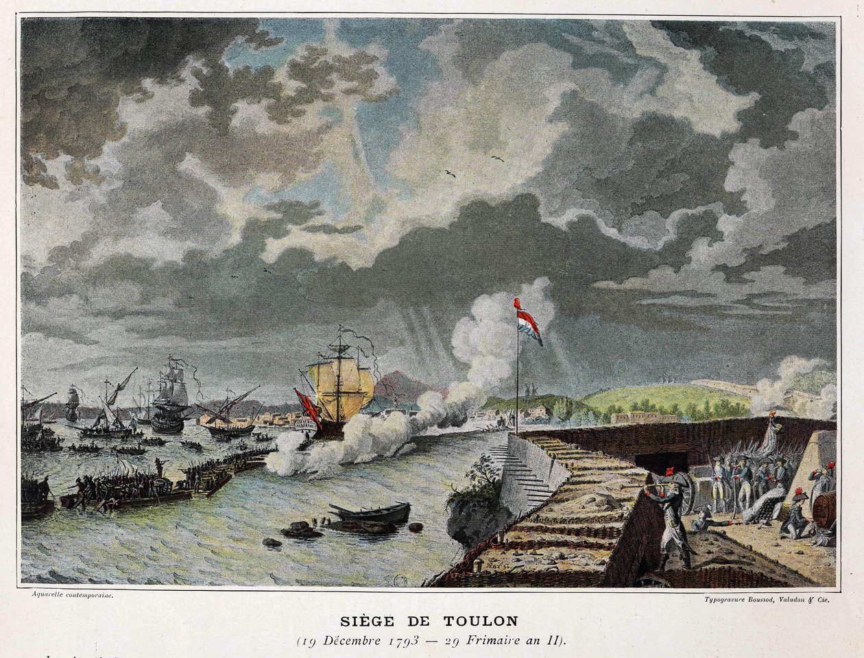 Meritaistelu: Toulonin piiritys 19.12.1793 - "" Napoleonin meritaistelut"" tekijältä Unknown artist