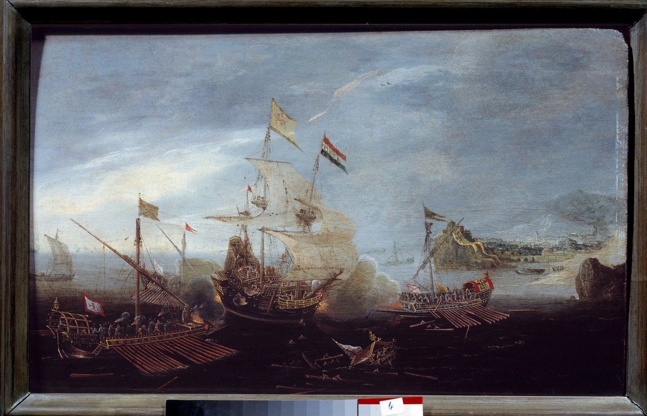 Meritaistelu Anonyymi maalaus 1600-luvulta. Toulouse, Musee des Beaux Arts tekijältä Unknown artist