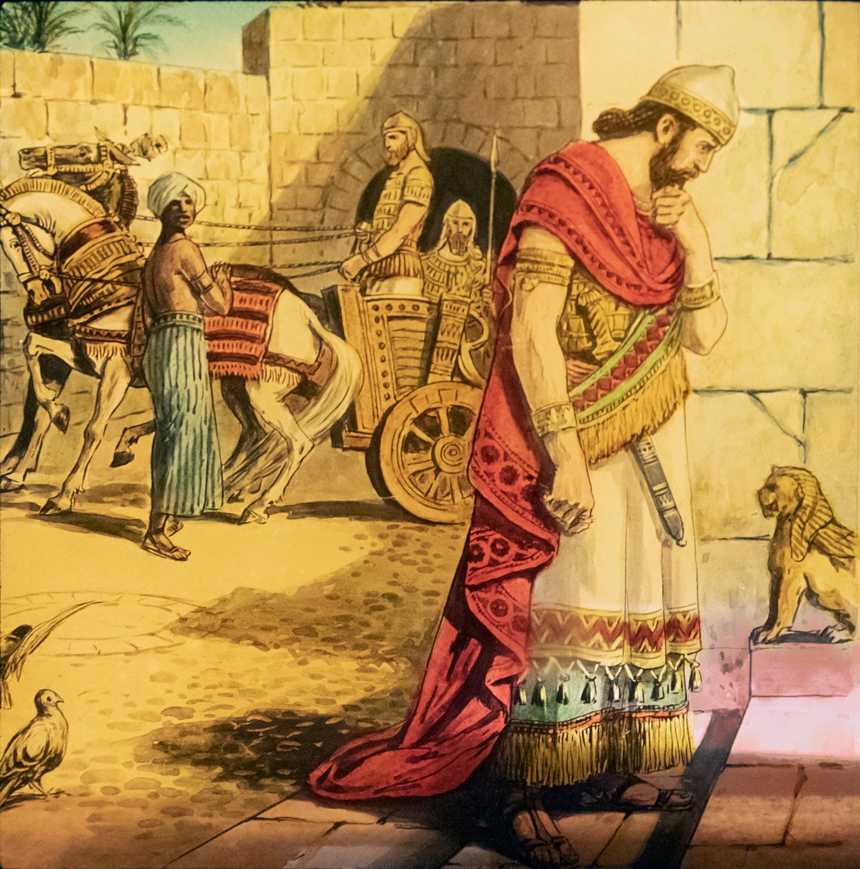 Nebukadnessar II, Uus-Babylonian valtakunnan kuningas. tekijältä Unknown artist