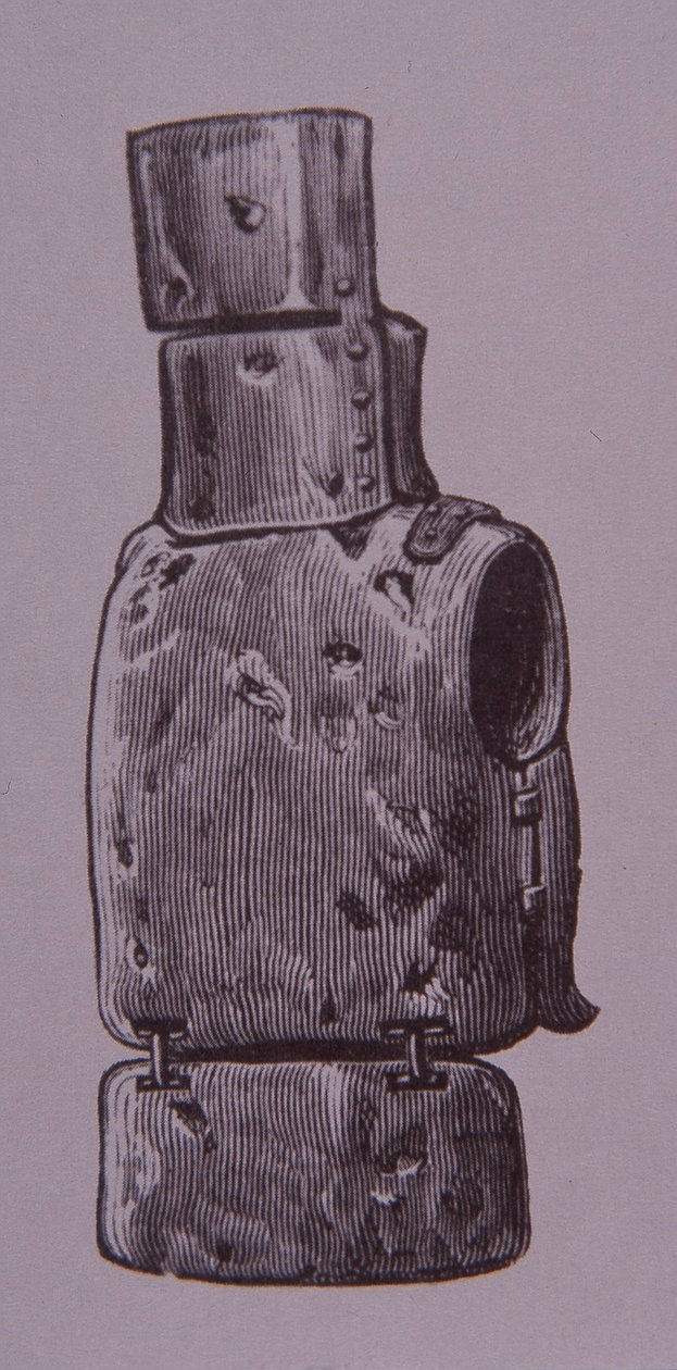 Ned Kellyn kotitekoinen panssaripuku (kaiverrus) tekijältä Unknown artist