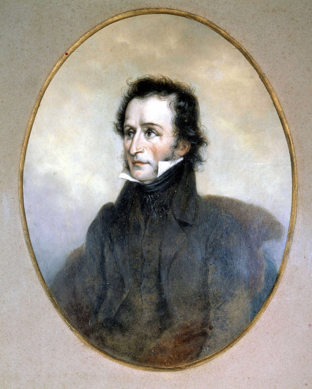 Niccolo Paganini (1782-1840). Vesiväri. Scala-museo, Milano. tekijältä Unknown artist