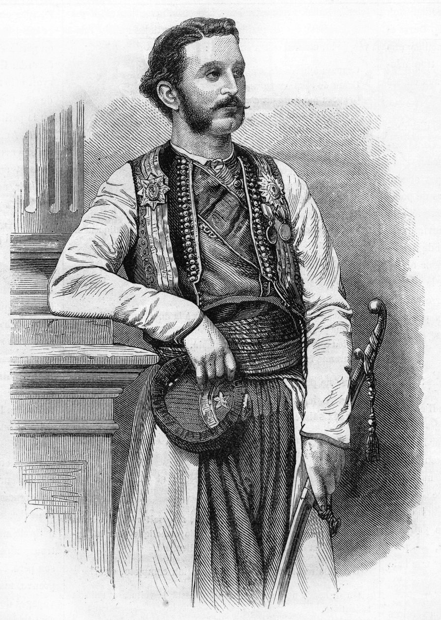 Nikolai I (1841-1921), vuonna 1869. Montenegron prinssi, sitten Montenegron kuningas. tekijältä Unknown artist