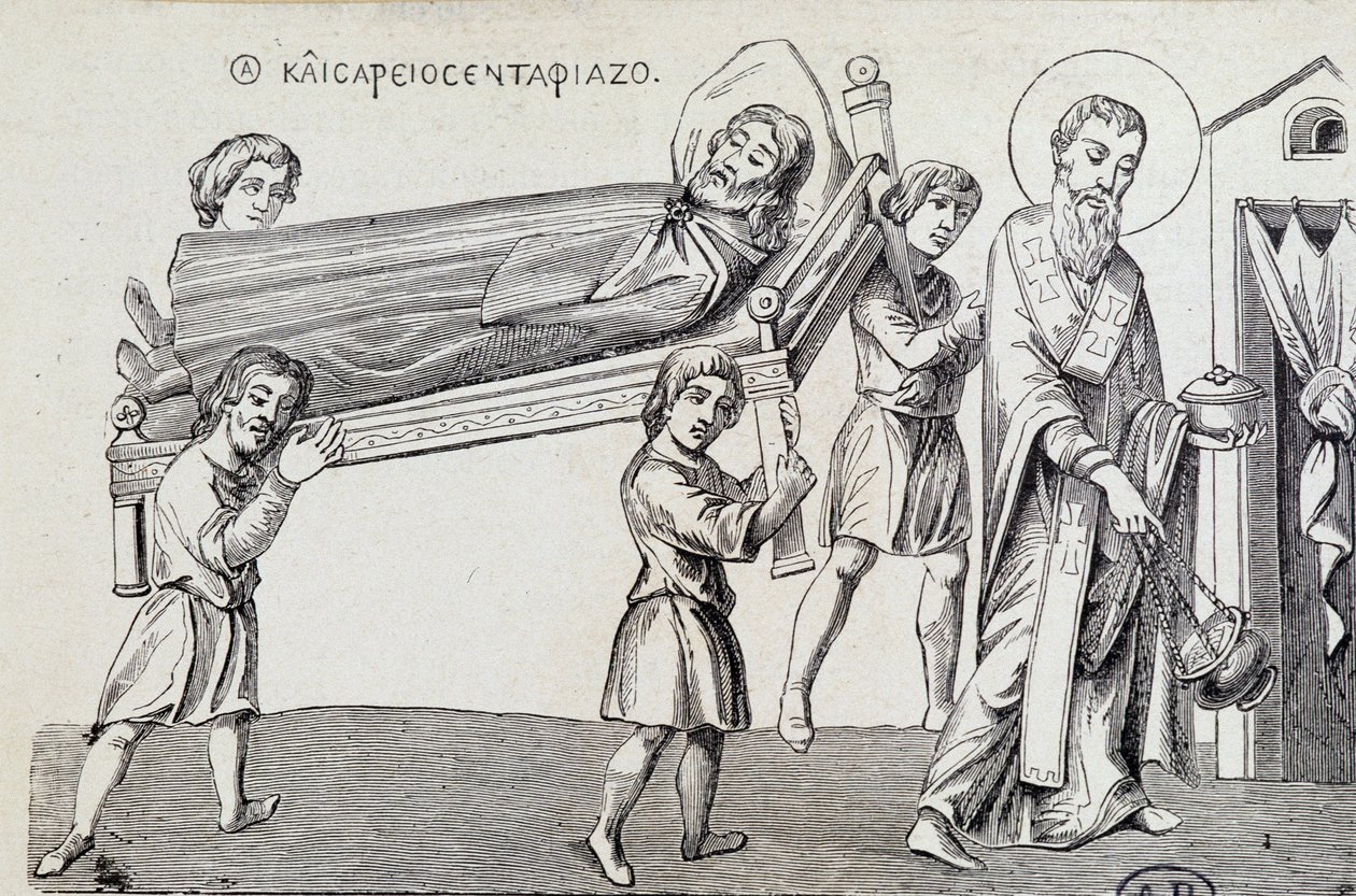 Hänen veljensä Saint Gregoire, 9. vuosisadan kreikkalainen doc tekijältä Unknown artist