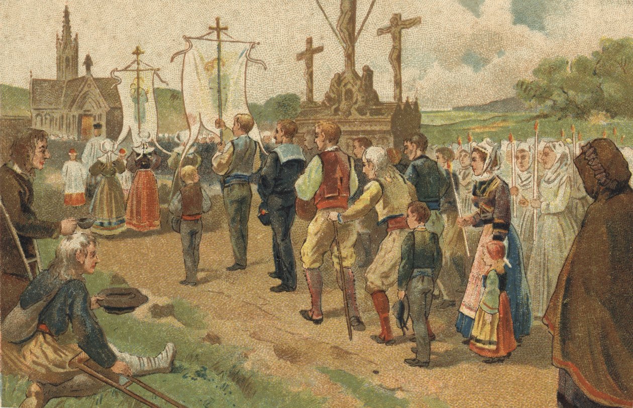 Vanha muokattu julkkis Bretagnen alueella: Sainte Anne d