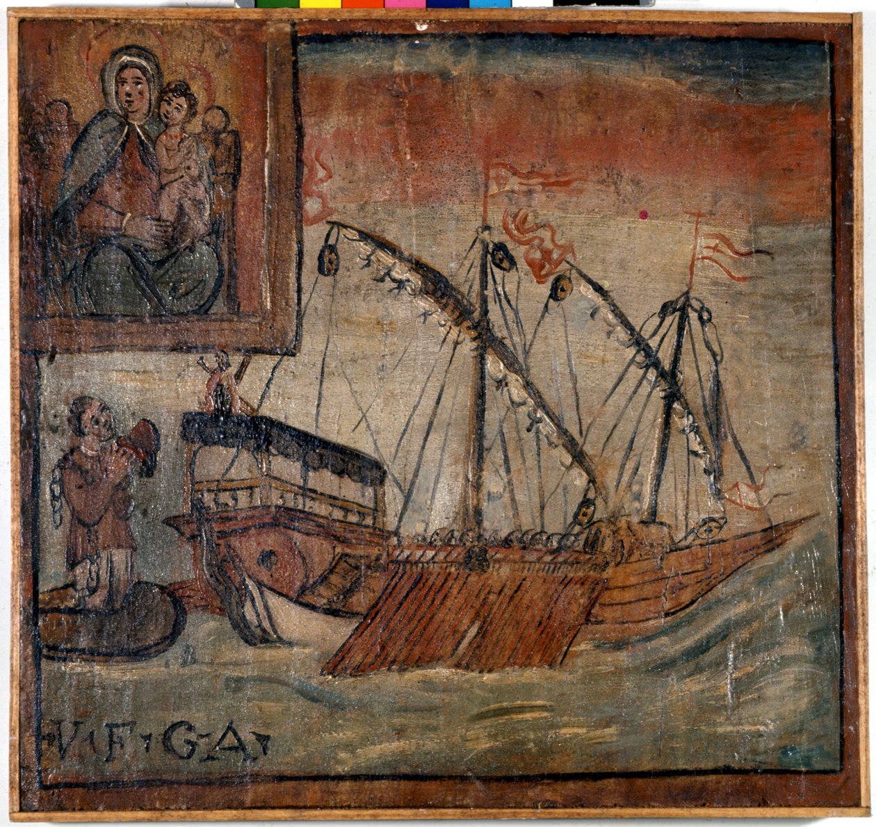Vasemmalla entinen galleria, joka edelleen kantaa kanavia, kiittää Madonna dell