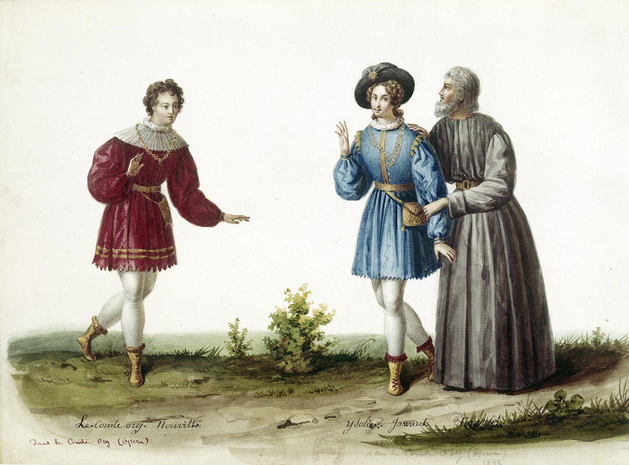Oopperalaulaja Adolphe Nourrit (vasemmalla) kreivi d