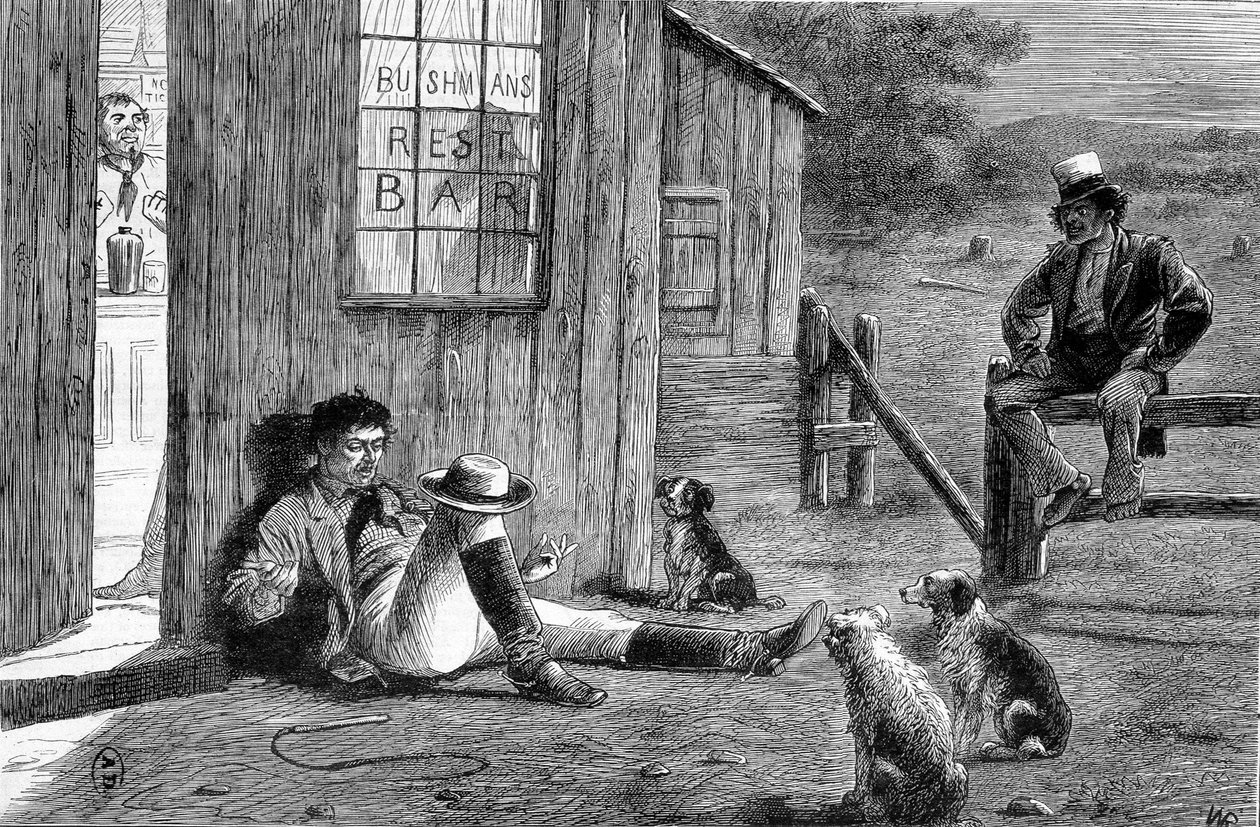 Australian pensaikkotavernan ulkopuolella tekijältä Unknown artist