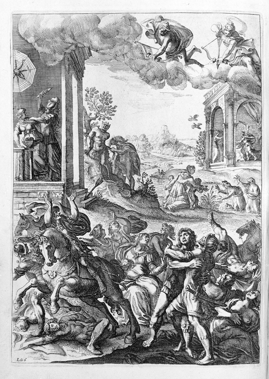 Ovidius (Ovidius) - kuvitus kirjalle 15 - (P. Ovidian Metamorphoses of the Night tekijältä Unknown artist