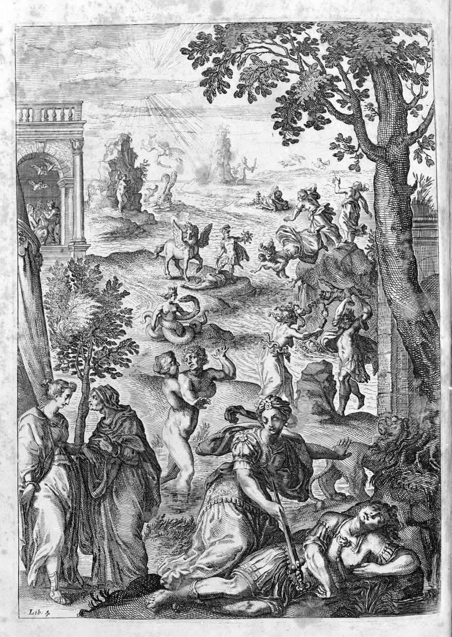 Ovidius (Ovidius) - kuvitus kirjalle 15 - (P. Ovidian Metamorphoses of the Night tekijältä Unknown artist
