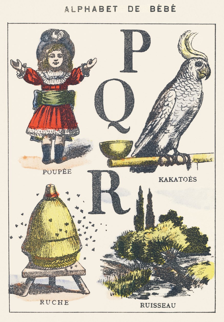 P Q R: nukke, kaki, pesä, puro tekijältä Unknown artist