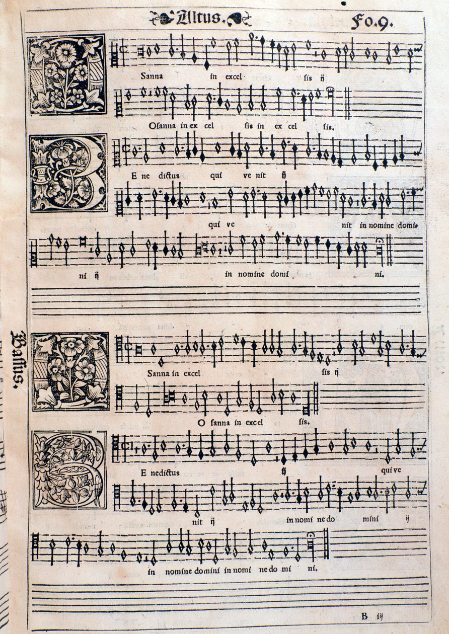 Sivu Liber octo Missarumilta (1541) tekijältä Unknown artist
