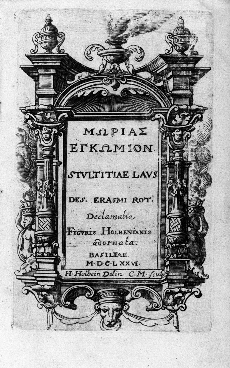 Sivua on havainnollistanut Didier (Disderius) Erasmen (Erasmus of Rotterdamin) painos "" L