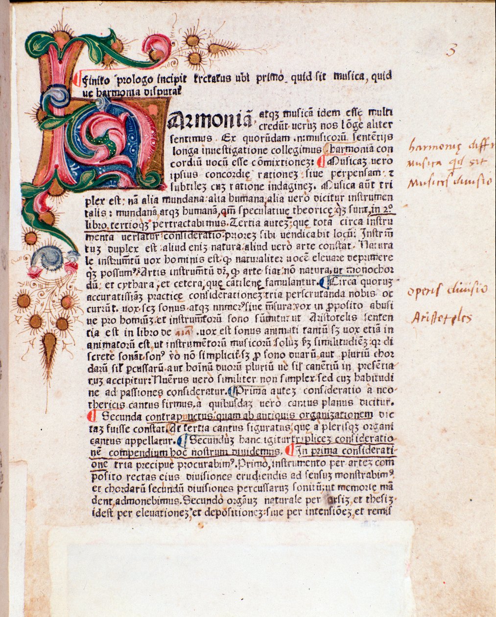 Sivu otettu De musica tractatus -kirjasta, kirjoittanut Bartolomeo Ramos de Pareia (1482) tekijältä Unknown artist