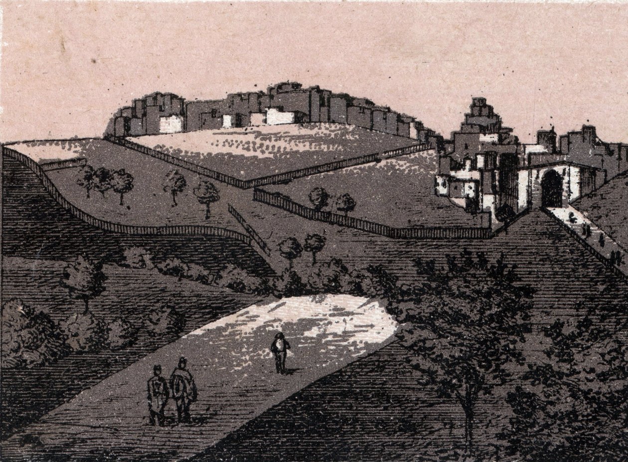 Palestiina: näkymä Betlehemin kaupunkiin (Betlehem). kirjassa "" Maailma havainnollistaa 168 näkymää"" Päiväämätön (1800-luvun loppu) tekijältä Unknown artist