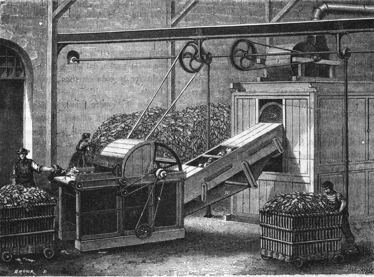 Paperinvalmistus 1800-luvulla. tekijältä Unknown artist