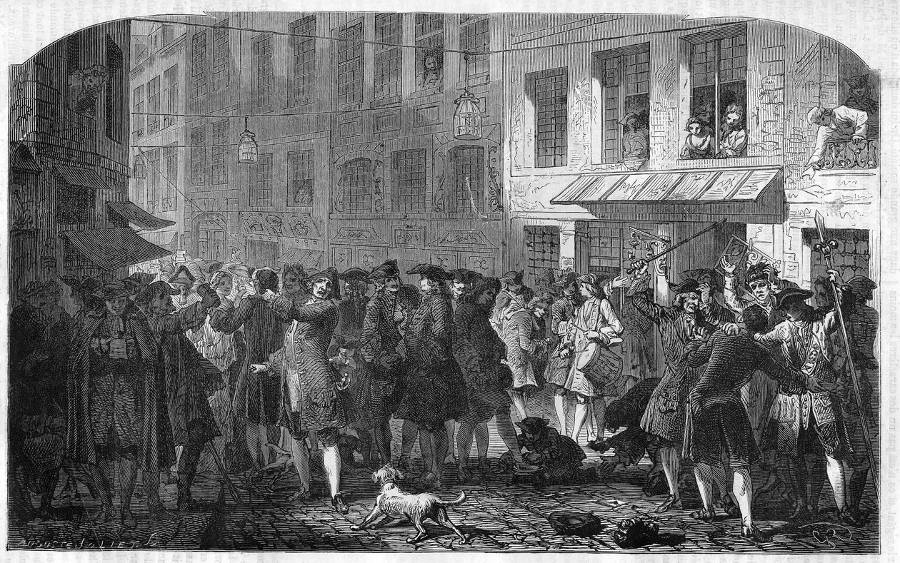 Paris IV:n kaupunginosa - La rue Quincampoix en 1720 a l