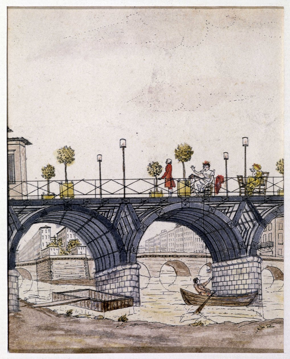 Pariisi: Taiteiden silta, 1800-luvulla tekijältä Unknown artist