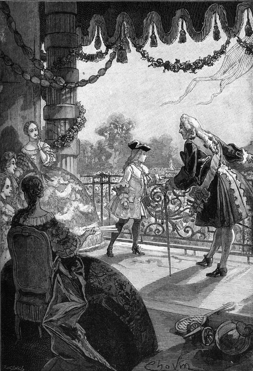 Pariisi, Tuileries (1721): Ranskan kuningas Ludvig XV (1710 - 1774) esittelee itsensä Tuileries