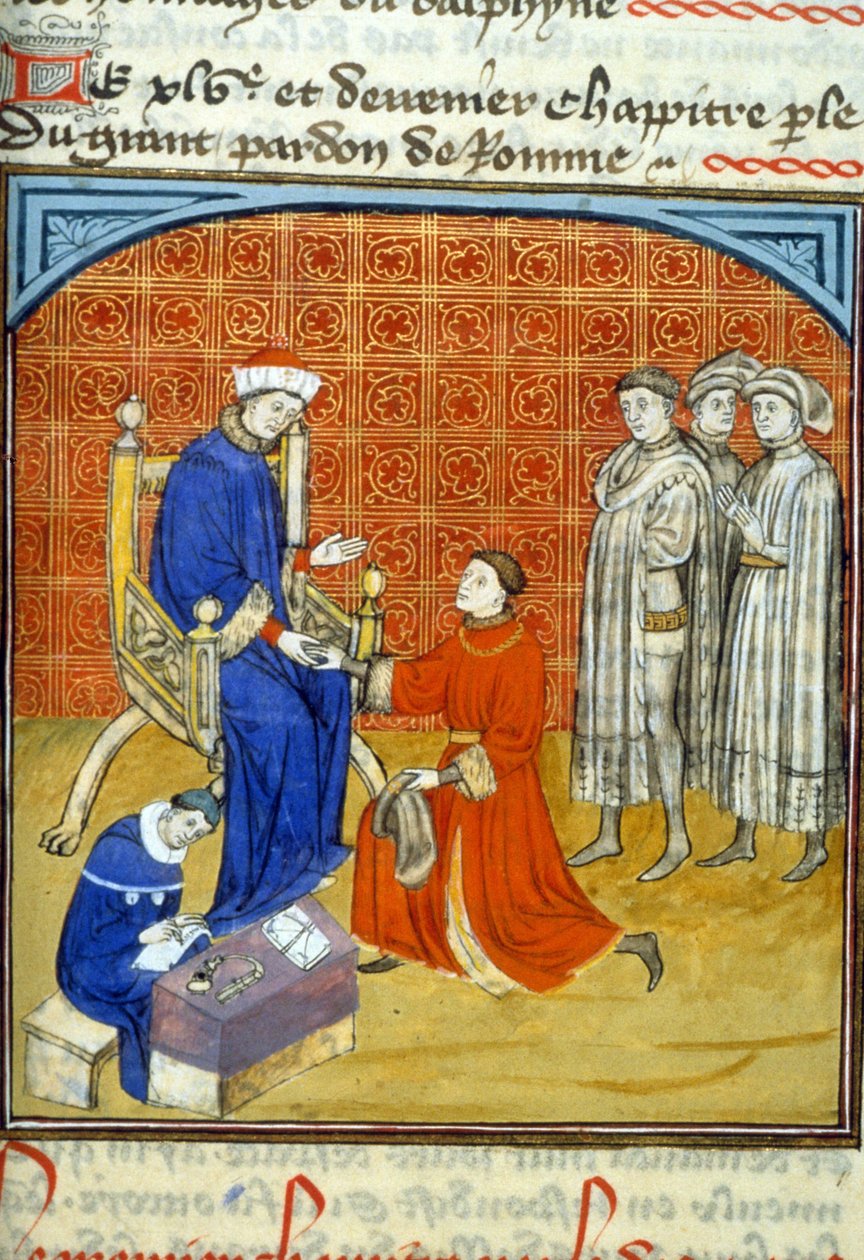 Philip VI, 512, 356r: Toulousen kaupunginkirjaston lupahakemus (puh: 05 62 27 66 66) tekijältä Unknown artist