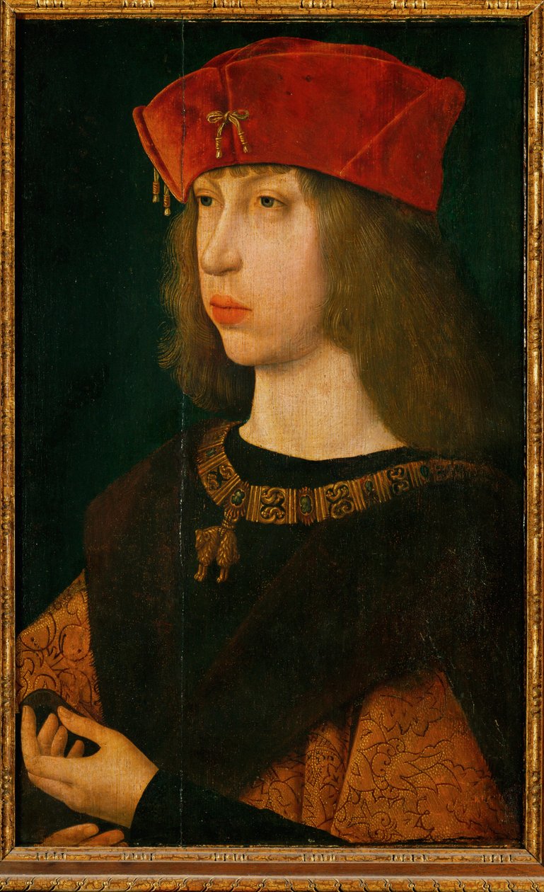 Philipp der Schoene, Itävallan arkkiherttua, myöhemmin Kastilian kuningas, keisari Maximilian I:n poika, keisari Kaarle V:n isä ... tekijältä Unknown artist