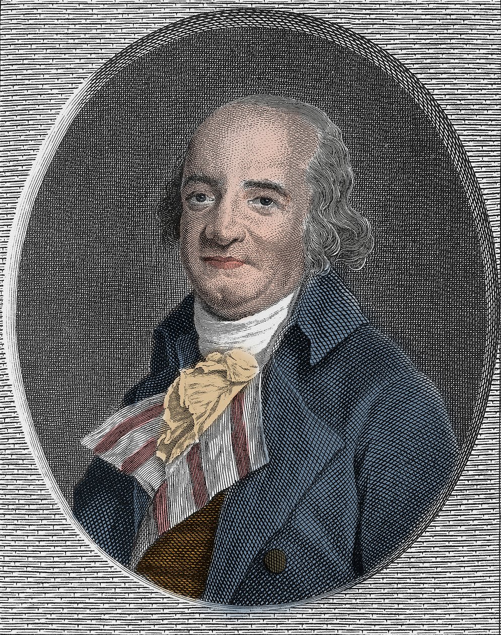 Pierre Samuel du Pont de Nemours (1739-1817) ranskalaistaustainen yrittäjä ja taloustieteilijä ja amerikkalainen diplomaatti tekijältä Unknown artist