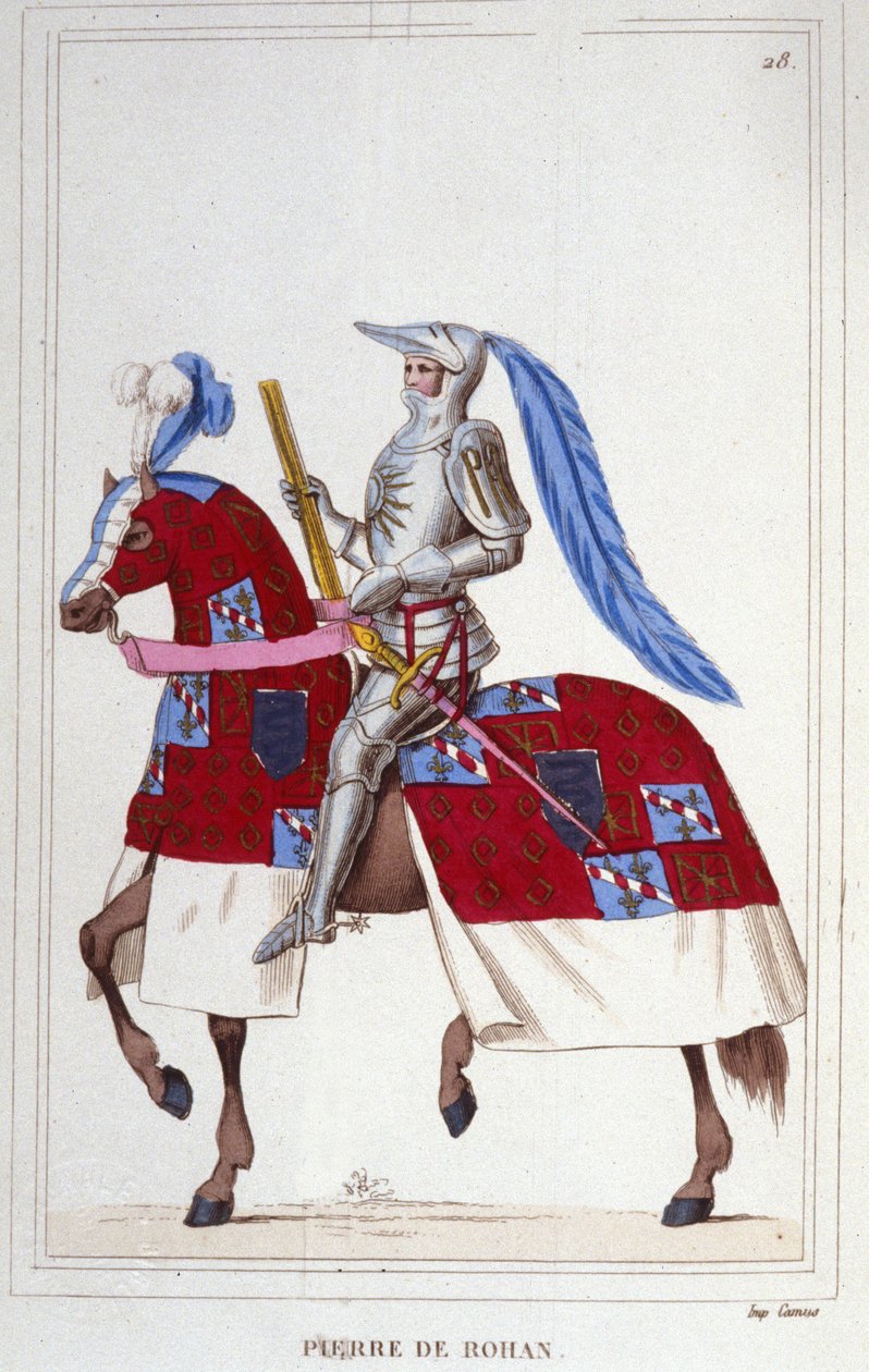 Pierre, varakreivi de Rohan, isä de Gie (1451-1513). Ranskan marsalkka. Kaiverrus vuodelta 1830. tekijältä Unknown artist