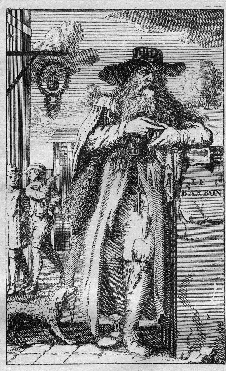 Pierre de Montmaur (1576 -1650) erudiitti, ranskalainen latinalaisen ilmaisun runoilija - kaiverrus tekijältä Unknown artist