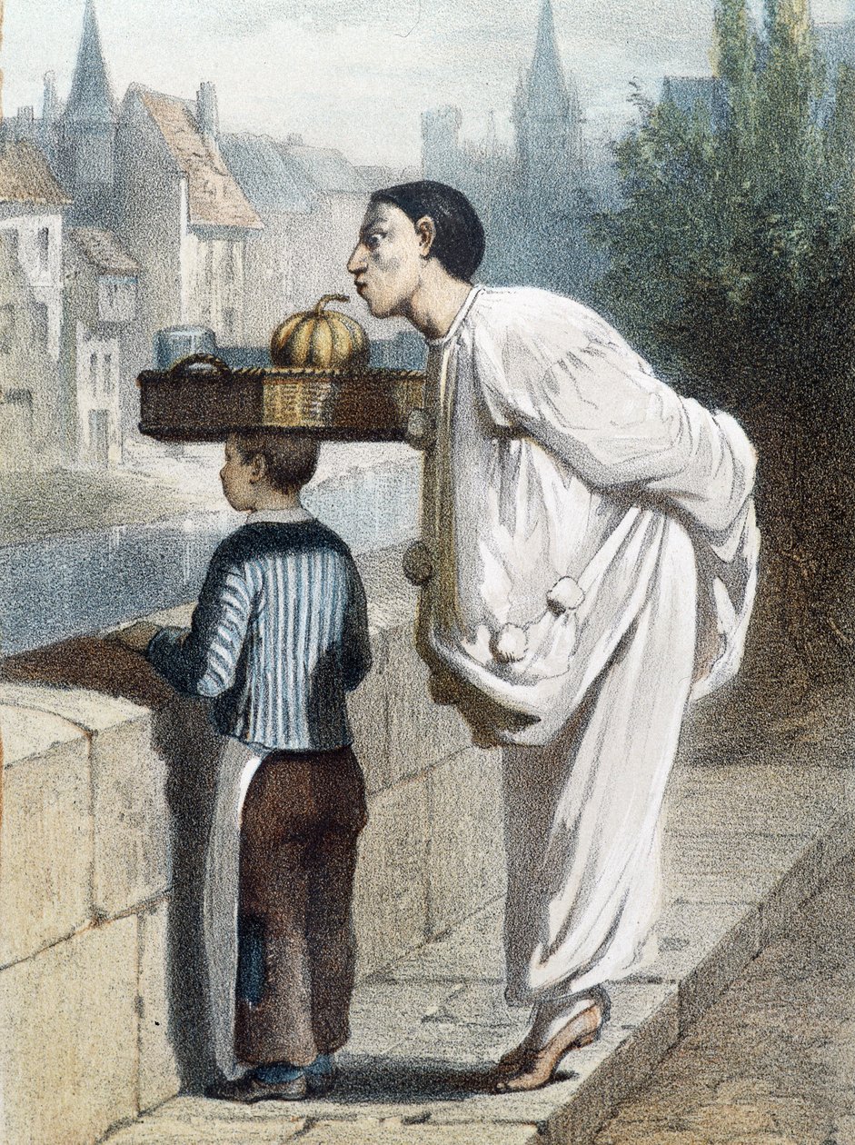 Pierrot haistaa hedelmää – a.n.d., 1800-luvun loppu tekijältä Unknown artist
