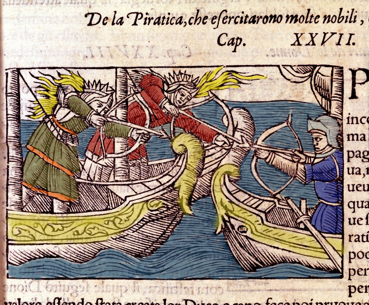 Merirosvoutta harjoittivat monet skandinaaviset jalo naiset. Kaiverrus "Historia de gentium septentrionalium" -kirjoituksesta, Olaus Magnus, Venetsia 1567. tekijältä Unknown artist