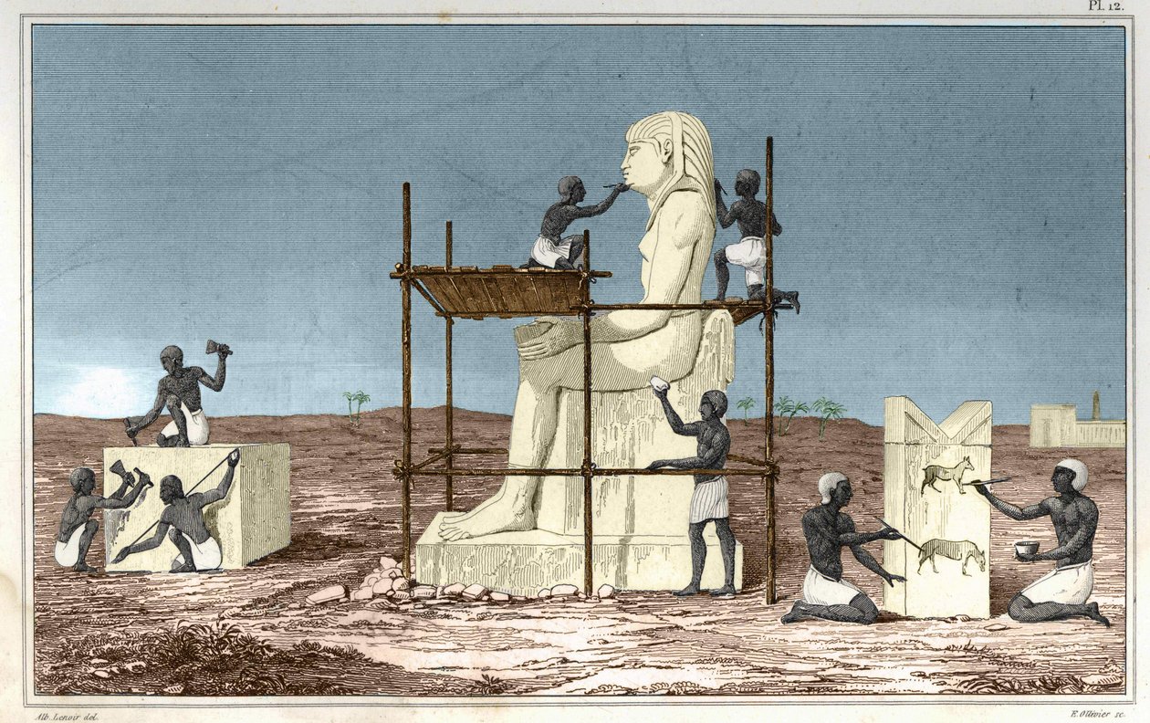 Levy perustuu Rosellinin (Rossellini) työhön, italialainen matkailija, joka seurasi Jean Francois (Jean-Francois) Champollionia Egyptiin. Kaiverrus kirjasta Atlas of Rollin