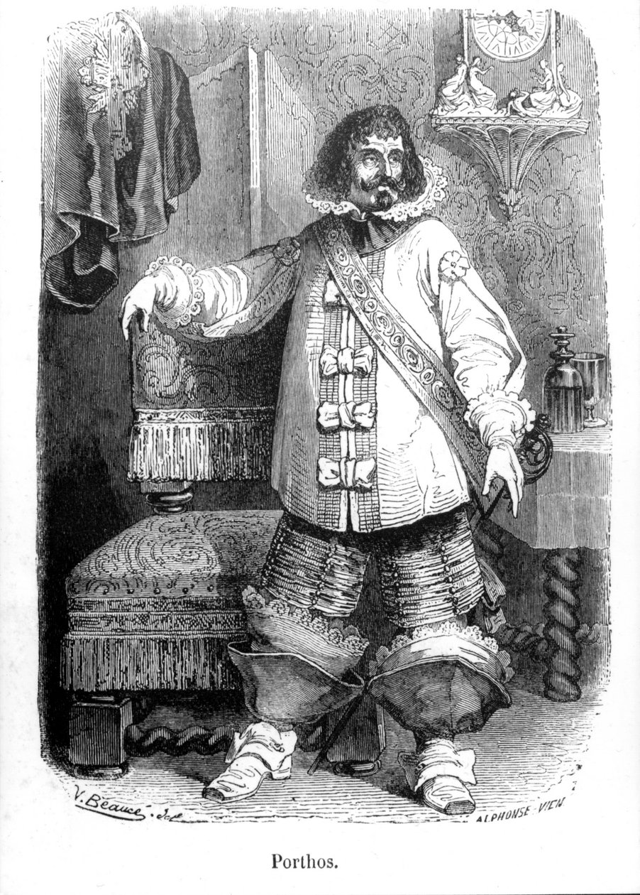 Porthos - Alexandre Dumas Pèren elokuvassa "Kolme muskettisoturia". tekijältä Unknown artist
