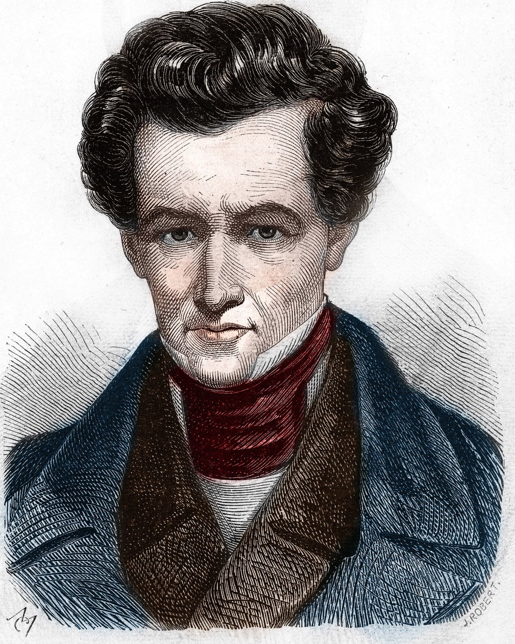 Muotokuva Armand Carrel (1800-1836), ranskalainen toimittaja. tekijältä Unknown artist