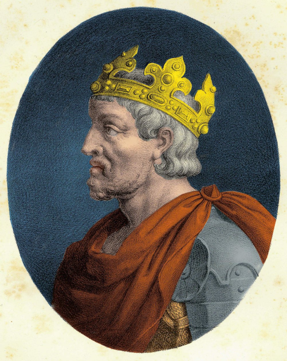 Muotokuva Pepin le Brief (n. 714 - 768). tekijältä Unknown artist