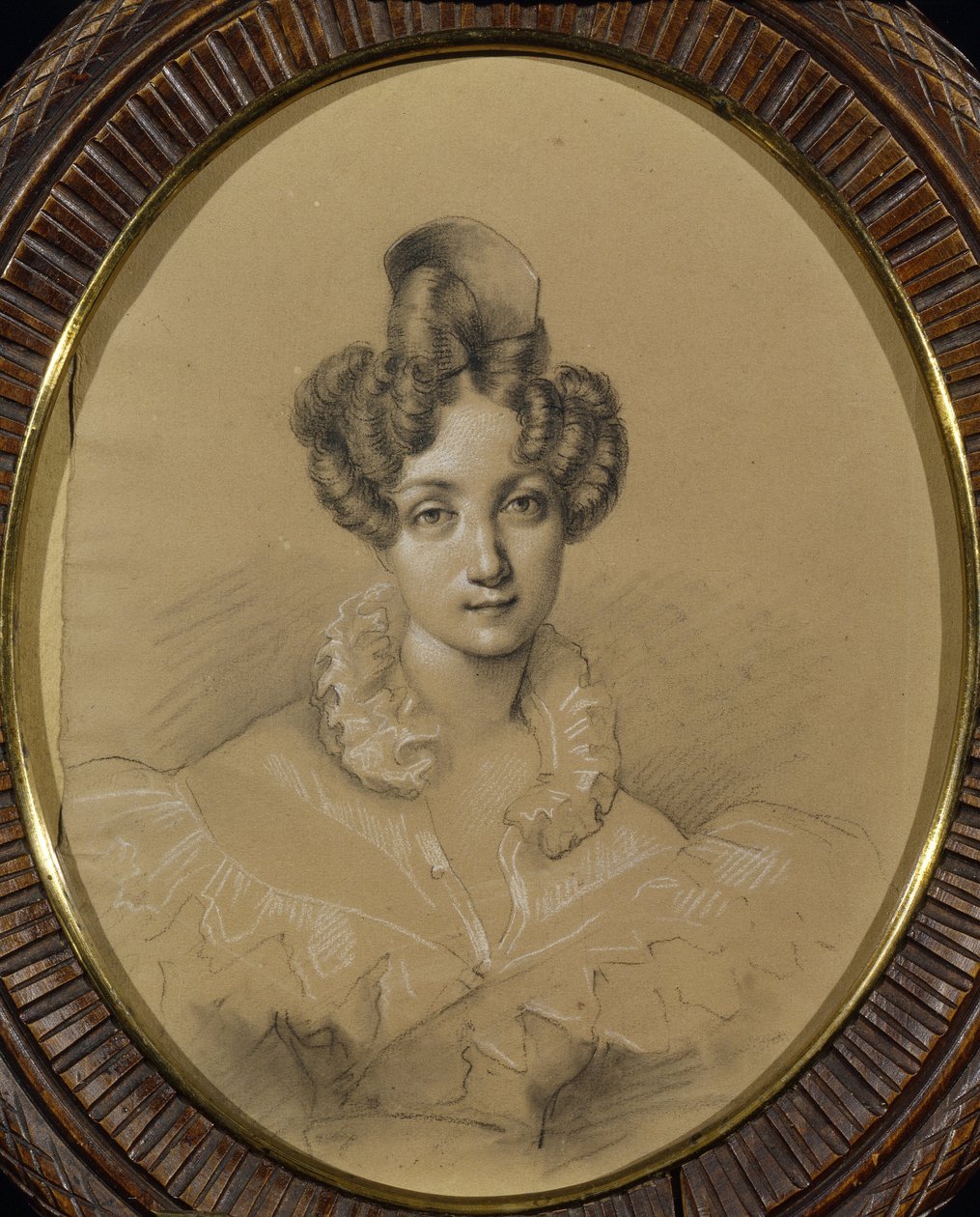 Balerina Marie Taglionin (1804-1884) muotokuva (Ballerina M. Taglionin muotokuva). Anonyymi työ, lyijykynä ja pastelli pahville tekijältä Unknown artist