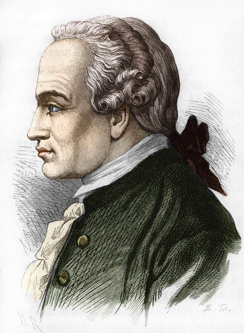 (Immanuel) Emmanuel Kantin muotokuva. Saksalainen filosofi (K¿nigsberg tekijältä Unknown artist