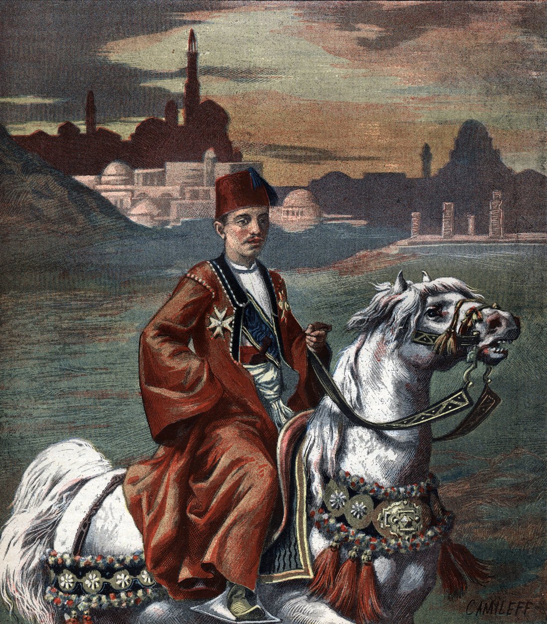 Muotokuva egyptiläisestä Abbas II Hilmi Khedivestä 1892–1914. tekijältä Unknown artist