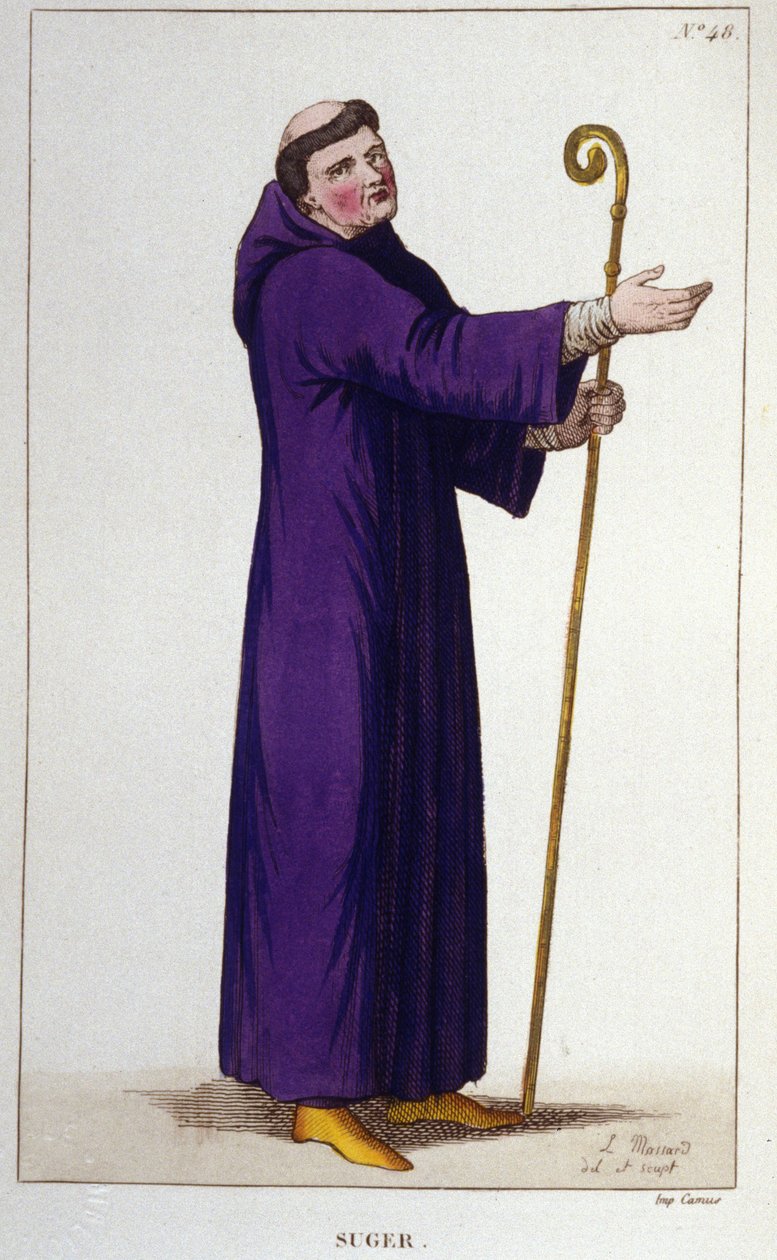 Abbe Sugerin (1081 - 1151) muotokuva. tekijältä Unknown artist