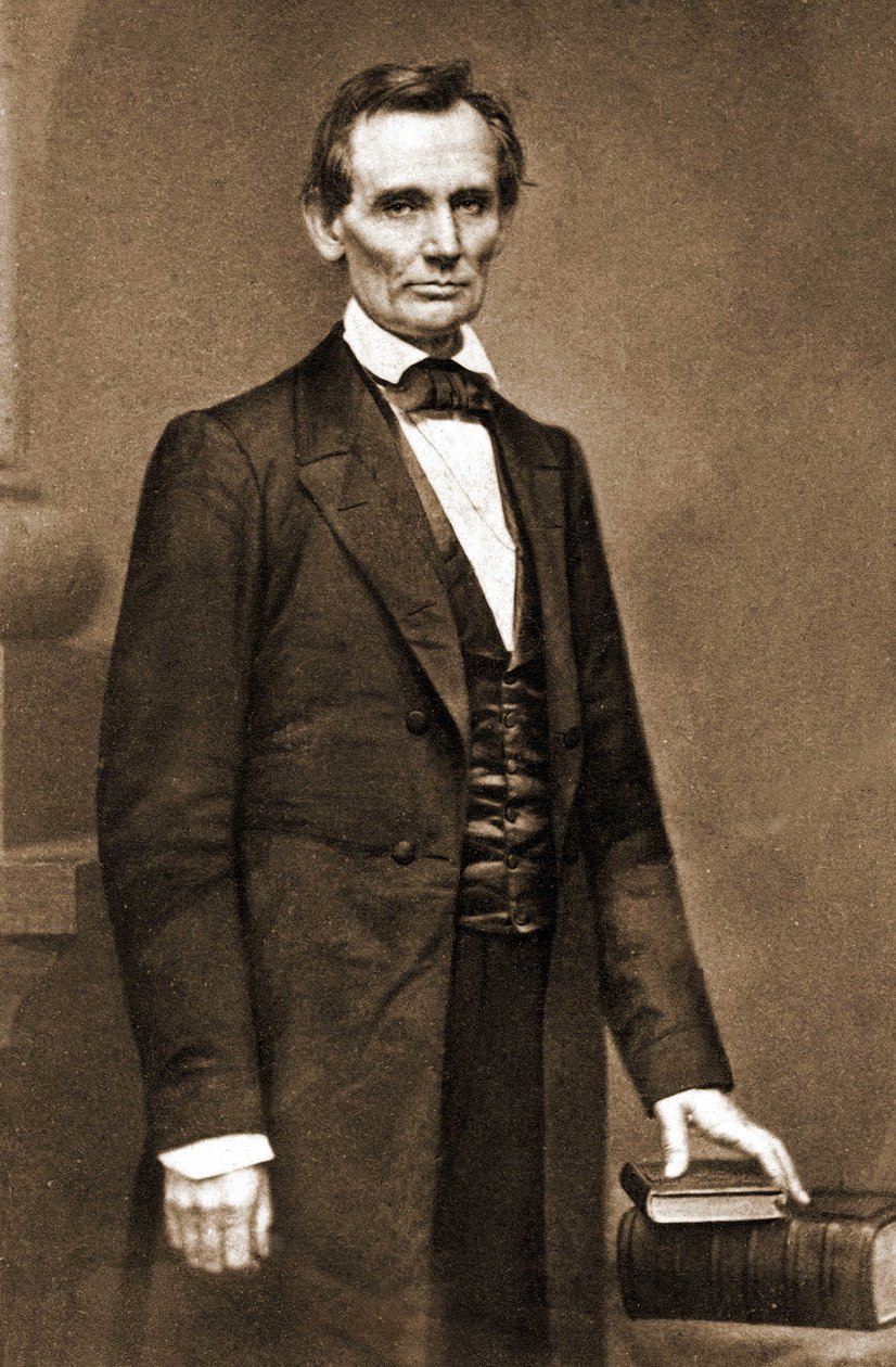 Muotokuva Abraham Lincolnista (1809-1865), joka oli Yhdysvaltain presidentti 1861-1865. tekijältä Unknown artist