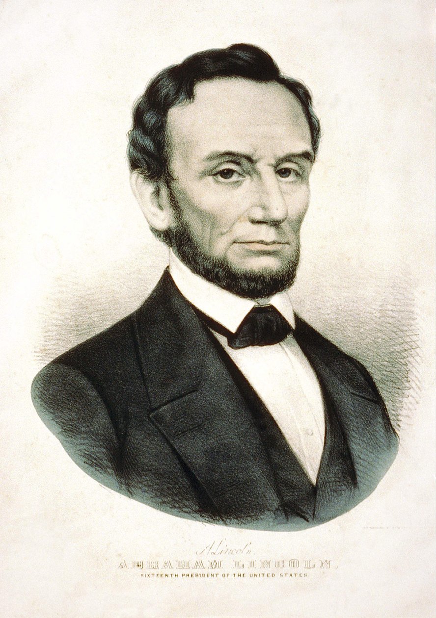 Abraham Lincolnin muotokuva. Amerikkalainen valtiomies (1809-1865). tekijältä Unknown artist